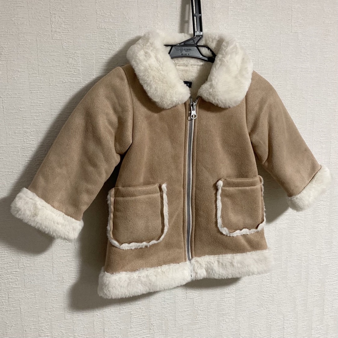 mou jon jon(ムージョンジョン)のmoujonjon フェイクムートンコート　80cm キッズ/ベビー/マタニティのキッズ服女の子用(90cm~)(コート)の商品写真