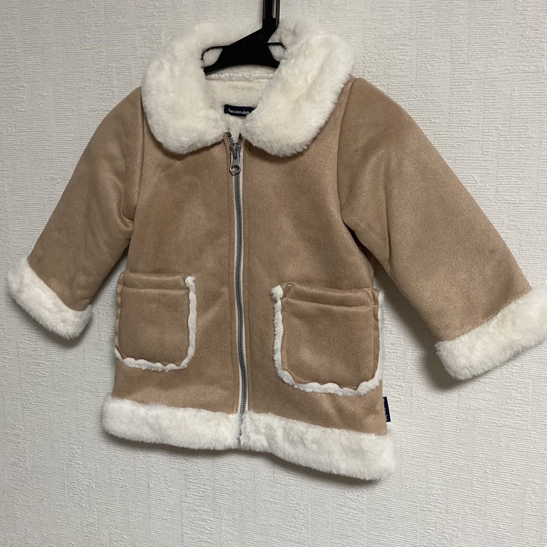 mou jon jon(ムージョンジョン)のmoujonjon フェイクムートンコート　80cm キッズ/ベビー/マタニティのキッズ服女の子用(90cm~)(コート)の商品写真