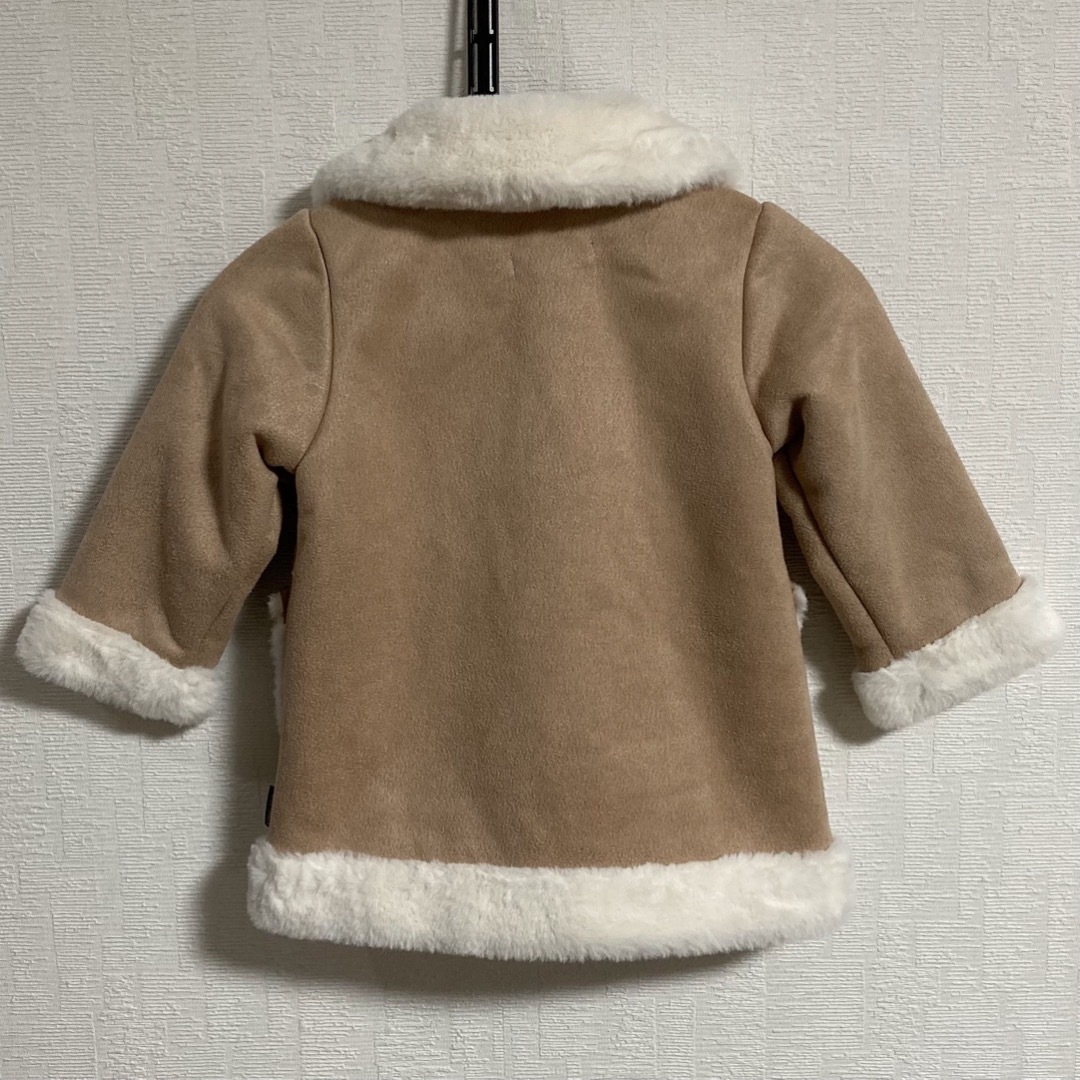 mou jon jon(ムージョンジョン)のmoujonjon フェイクムートンコート　80cm キッズ/ベビー/マタニティのキッズ服女の子用(90cm~)(コート)の商品写真