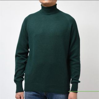 ジョンスメドレー(JOHN SMEDLEY)の限界価格！ma'ry'ya（マリア）ハイゲージカシミアタートルネックニット　L(ニット/セーター)