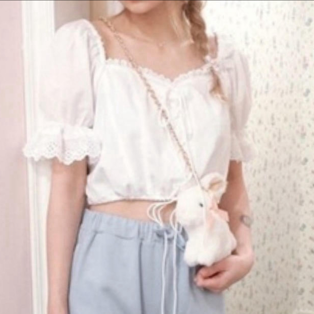 Katie(ケイティー)のKatie ケイティ ブラウス NO COUNTRY folky bustier レディースのトップス(シャツ/ブラウス(半袖/袖なし))の商品写真