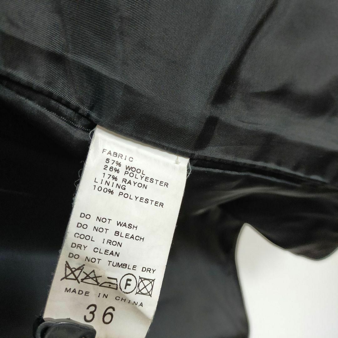 Spick & Span(スピックアンドスパン)のスピックアンドスパン ブラック　ロングコート　ウール　レディース　36 S レディースのジャケット/アウター(ロングコート)の商品写真