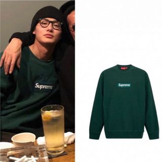 シュプリーム(Supreme)の【名作!】Supreme Box Logo Crewneck Green (スウェット)