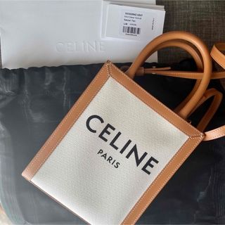 セリーヌ(celine)のセリーヌ ミニバーティカルカバ キャンバス×レザー 2WAYハンドバッグ(ショルダーバッグ)