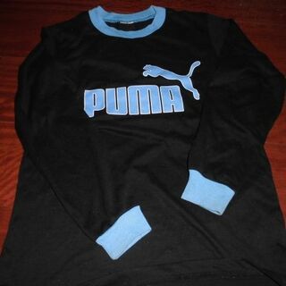 プーマ(PUMA)のPUMA　プーマ　長袖Tシャツ　カットソー　青×黒　140(Tシャツ/カットソー)
