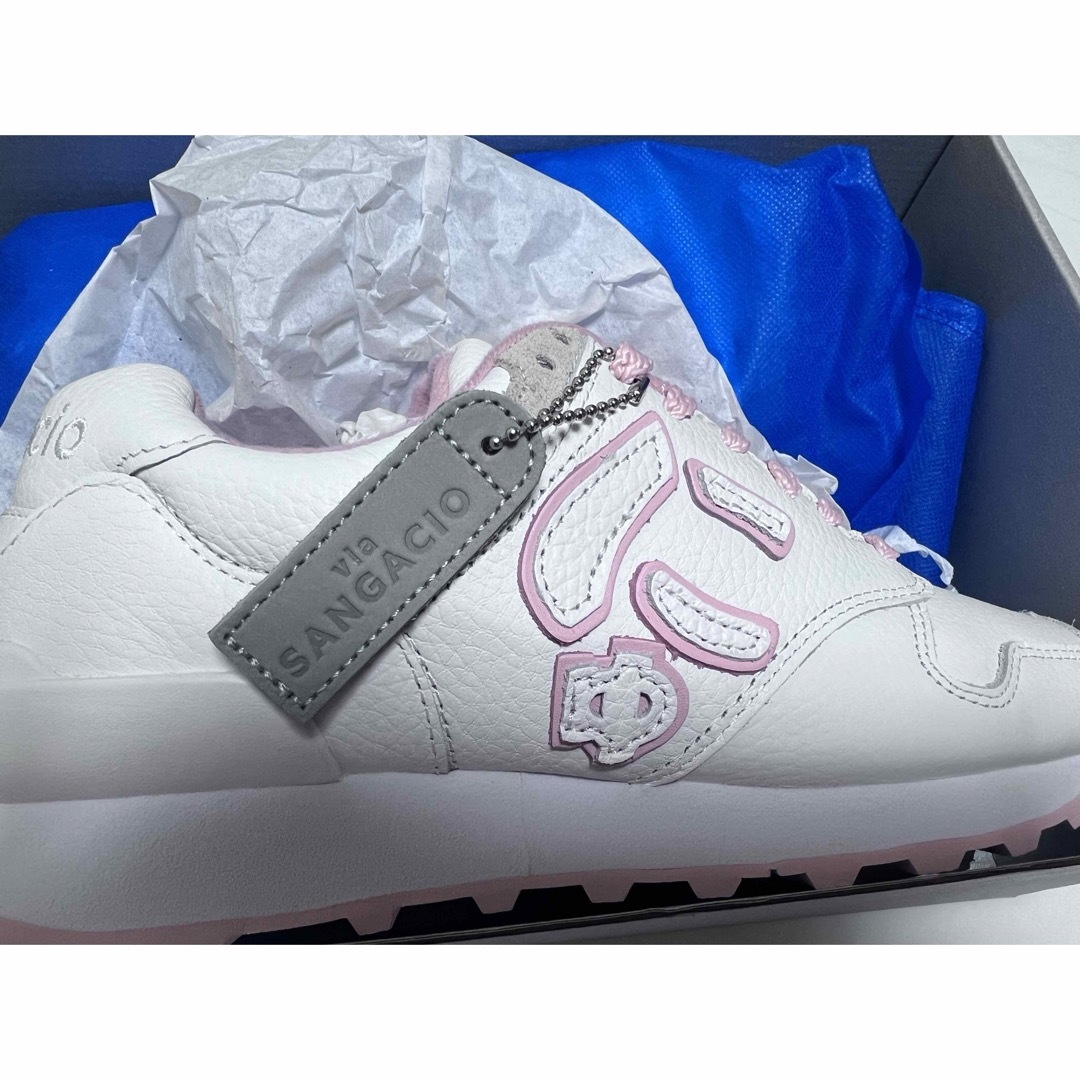 New Balance(ニューバランス)のにゅ〜ず『WHITE×PINK』  SAGNGACIO スニーカー レディースの靴/シューズ(スニーカー)の商品写真