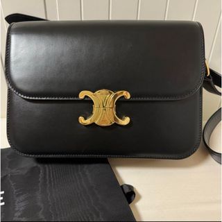 セリーヌ(celine)のセリーヌ  トリオンフ ショルダーバッグ レザー ブラック   CELINE(ショルダーバッグ)