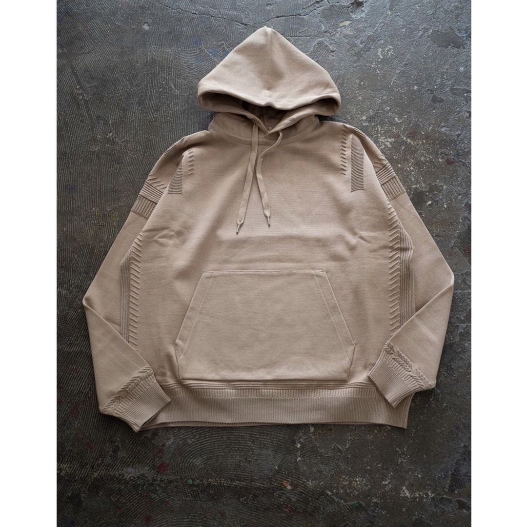 COMOLI(コモリ)のヤシキ　【23AW】Fuyuki Hoodie(PINK) メンズのトップス(ニット/セーター)の商品写真