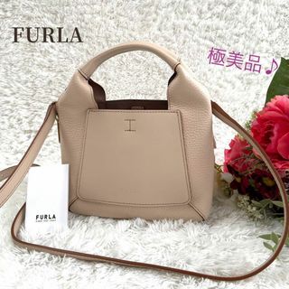 Furla - 美品✨フルラ テッサ ハンドバッグ 2way グレージュ レザーの