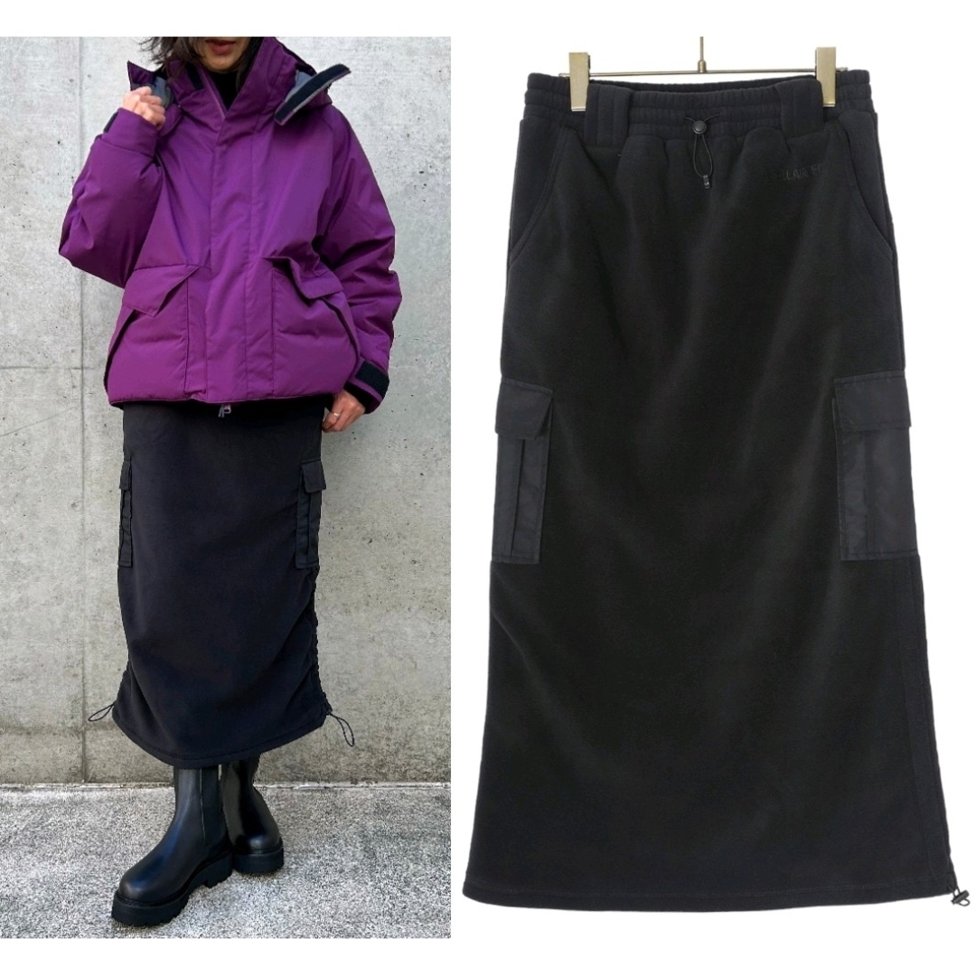 新品■23AW MARMOT CAPITAL マイクフリース スカート XS 黒MARMOTの新品
