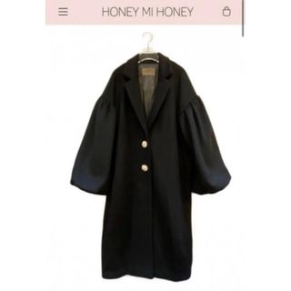 レディース美品【HONEY MI HONEY】ハニーミーハニー　ロングコート　リボン