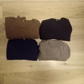 ムジルシリョウヒン(MUJI (無印良品))のユニクロ　無印　ニット　S〜M　４着(ニット/セーター)