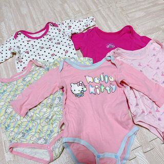 70cm 長袖ロンパース 女の子まとめ売り(肌着/下着)