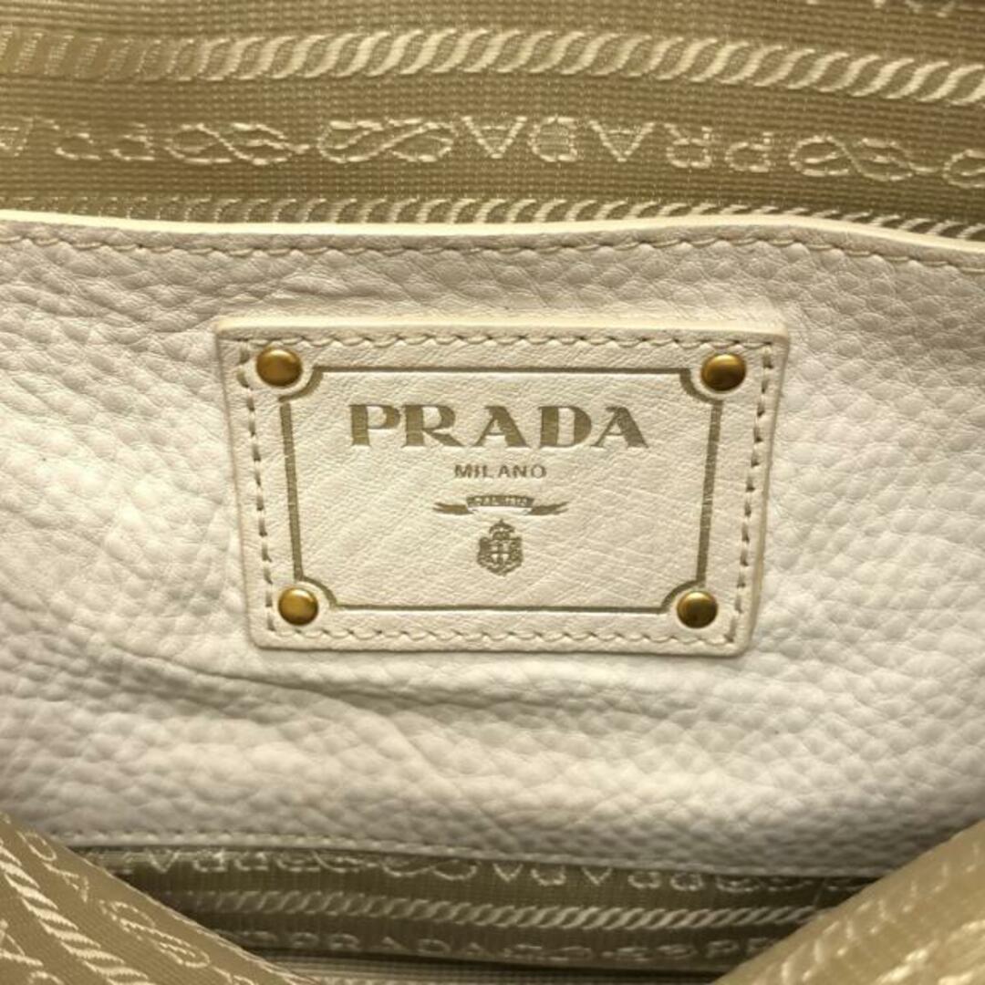 プラダ ハンドバッグ - アイボリー 革タグ外ポケット