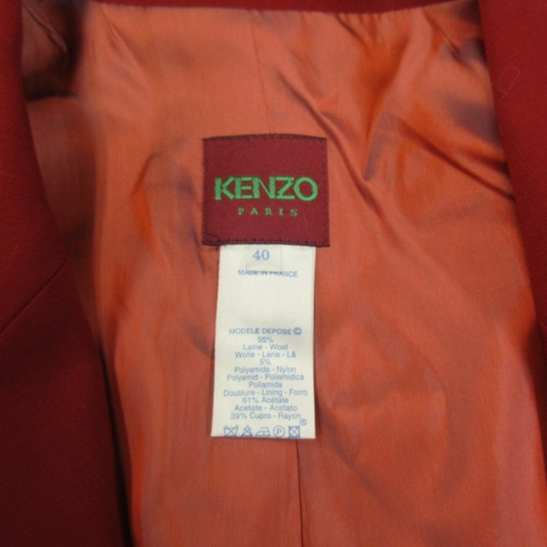 KENZO(ケンゾー)のケンゾー セットアップ スカートスーツ シングル タイトスカート レッド 40 レディースのフォーマル/ドレス(スーツ)の商品写真