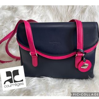 2waybagクレージュ　レディースショルダーバッグ　チャーム付き　courreges