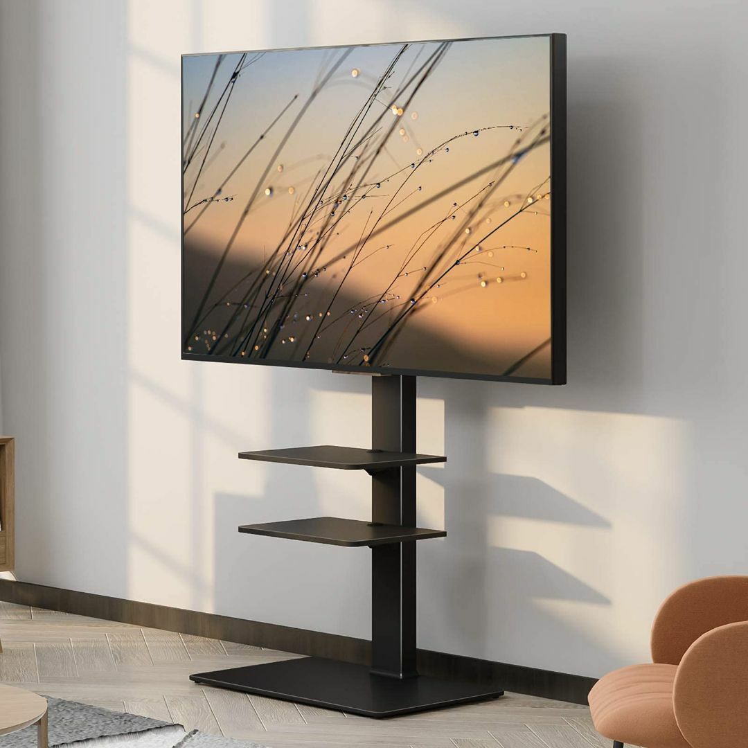 40×323cm重量FITUEYES テレビスタンド 壁寄せテレビスタンド 高さ調節可能 ラック回転