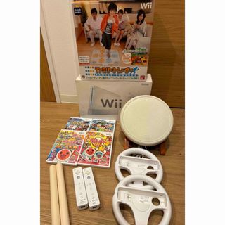 ウィー(Wii)のWii 本体 太鼓の達人 ファミリートレーナー 付属多数(家庭用ゲーム機本体)