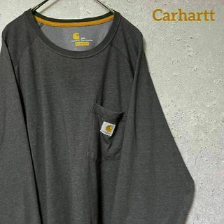 カーハート(carhartt)のCarhartt カーハート ロンＴ 長袖 ワンポイント 胸ポケット 2XL(Tシャツ/カットソー(七分/長袖))