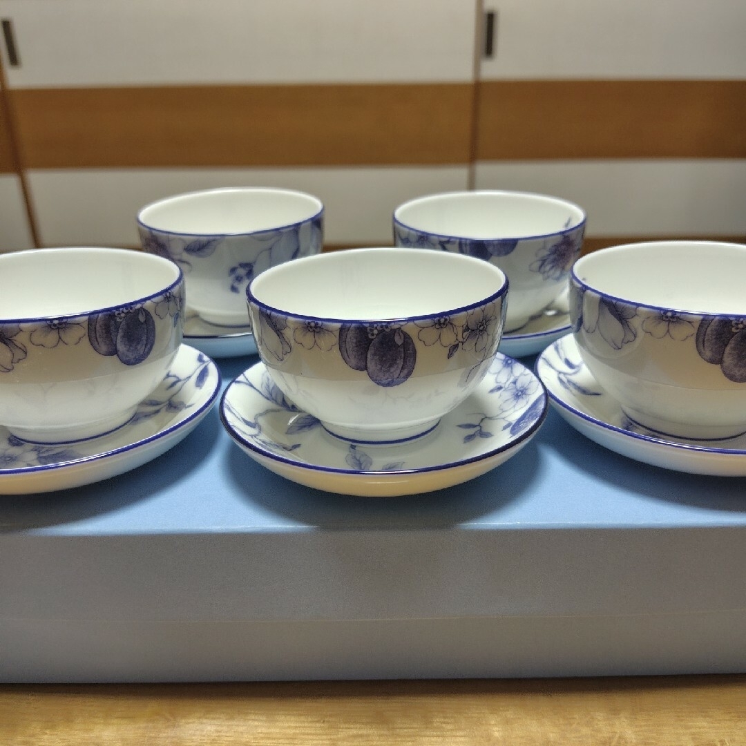 『年末うー特価』　WEDGWOOD ジャパニーズティーカップ　受け皿兼小皿　5組BLUEPLUM