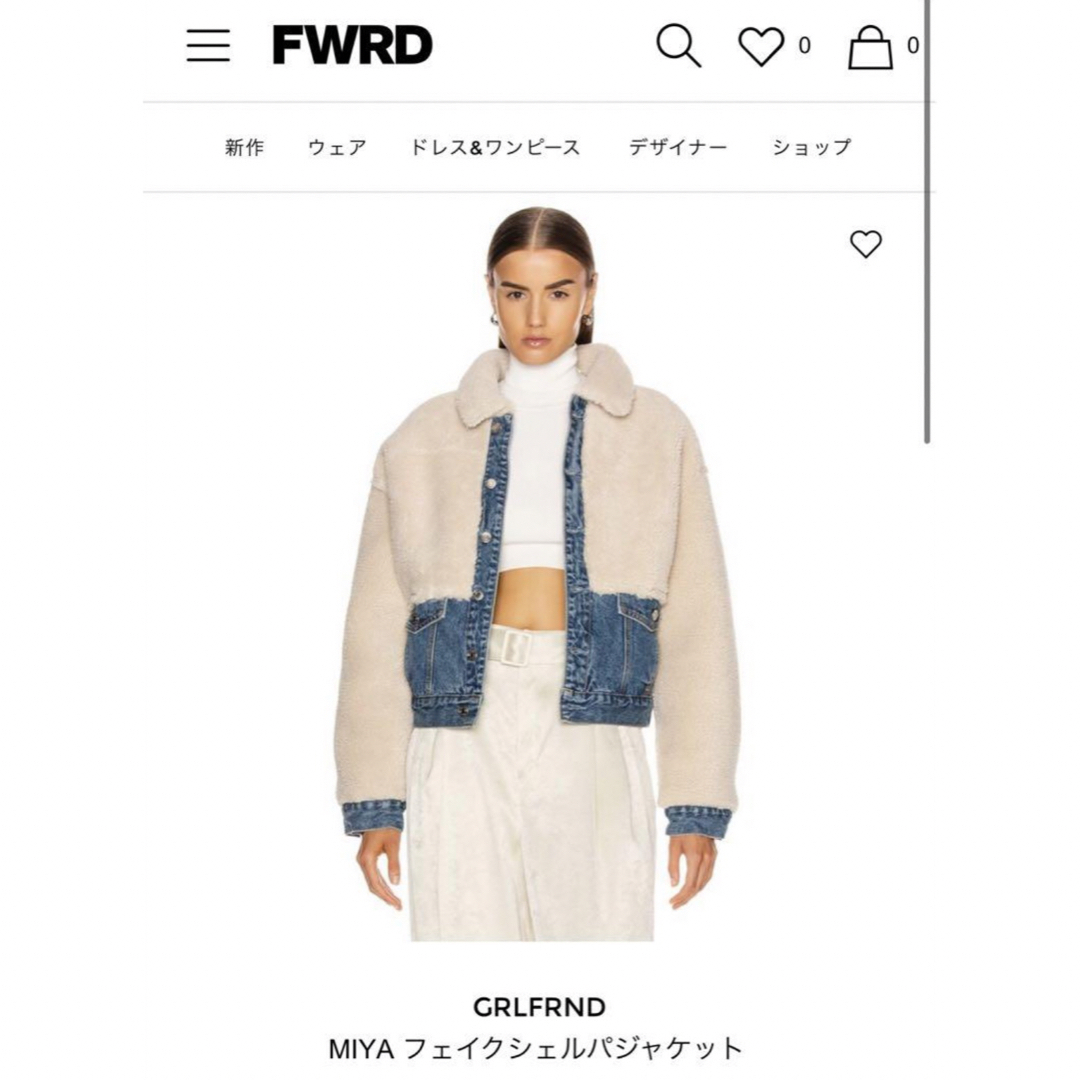 GRLFRND ボアデニムミックスブルゾン　oo194レディース