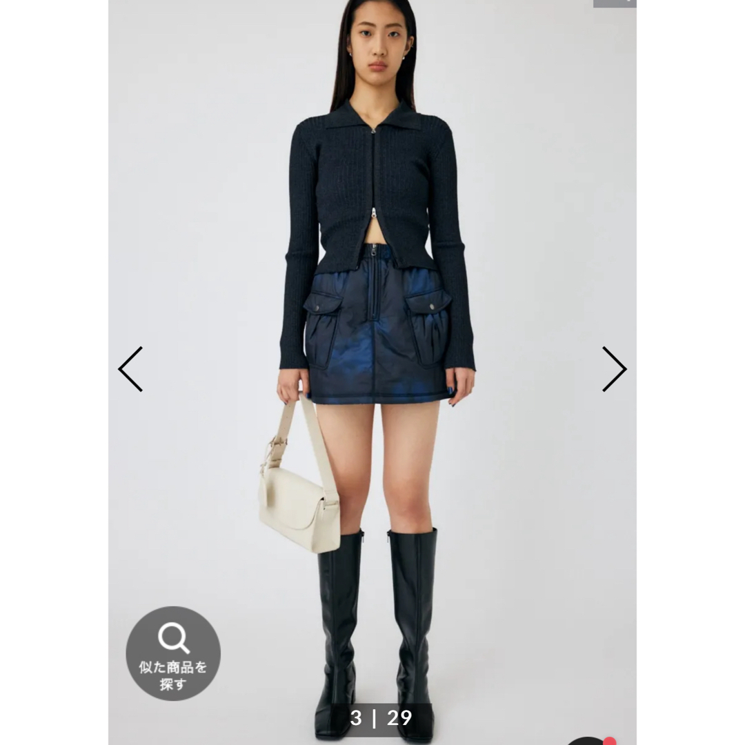 moussy(マウジー)のPUFFER WORK ミニスカート レディースのスカート(ミニスカート)の商品写真