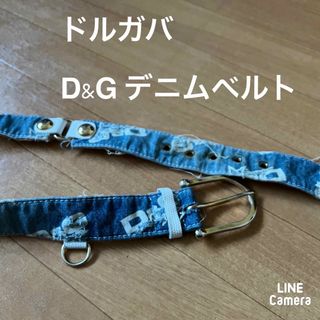 ディーアンドジー(D&G)のドルガバ　D&G 総柄デニムベルト　(ベルト)