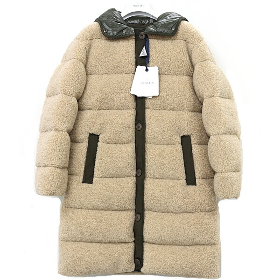 MONCLER(モンクレール)のモンクレール MONCLER シャラミオン ロングダウンジャケット ボア H20931C000338909H ベージュ カーキ レディース 【中古】Sランク レディースのジャケット/アウター(その他)の商品写真