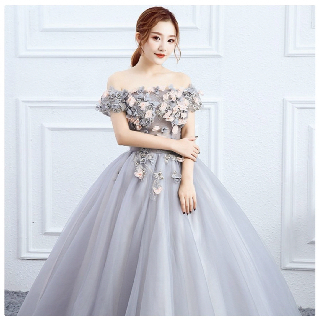 カラードレス　ピンク　XL レディースのフォーマル/ドレス(ロングドレス)の商品写真