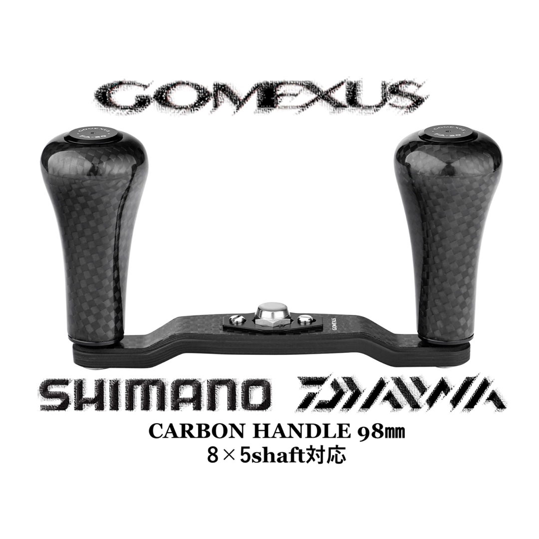 1個素材ゴメクサス ベイト用 98mm ハンドル シマノ カーボンハンドル　ブラック