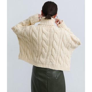 セレクトモカ(SELECT MOCA)の新品！select moca タートルネックツイスト編みショートニット トップス(ニット/セーター)