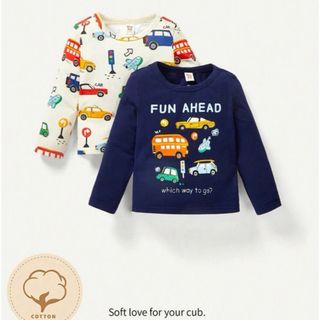 Cozy cup 3M-6M 子供服 新品 長袖 2点(ロンパース)