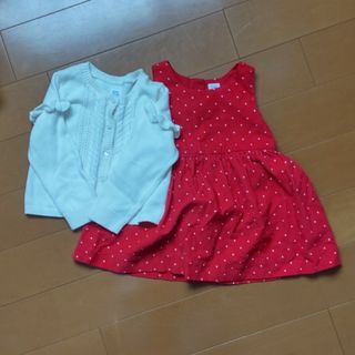 ベビーギャップ(babyGAP)のbabyGAP 未使用　カーディガン　ワンピース　セット　size18〜24m(カーディガン)