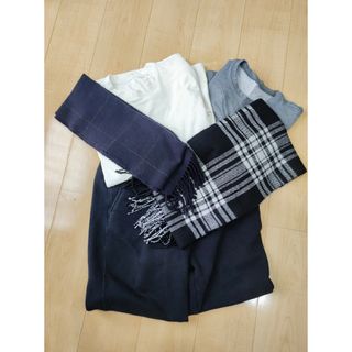 ユニクロ(UNIQLO)のユニクロ　超極暖　スウェットパンツ　マフラー(Tシャツ/カットソー(七分/長袖))