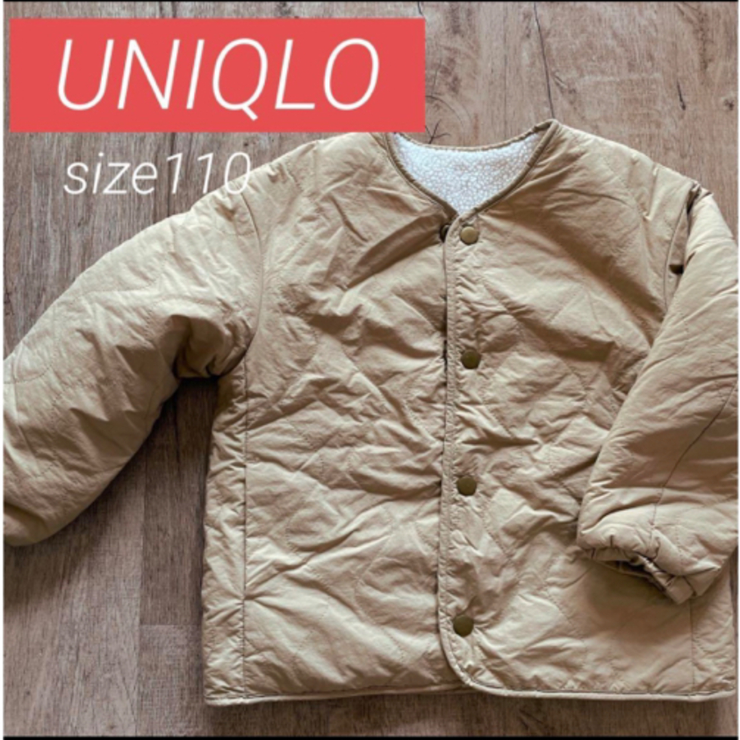 UNIQLO(ユニクロ)のUNIQLO キルトジャンパー　110 キッズ/ベビー/マタニティのキッズ服女の子用(90cm~)(ジャケット/上着)の商品写真