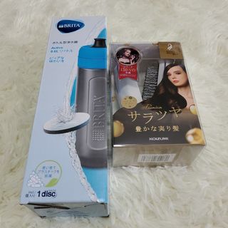 コイズミ(KOIZUMI)のKOIZUMIマイナスイオンリセットブラシ★BRITAボトル型浄水器(0.6L)(ヘアブラシ/クシ)