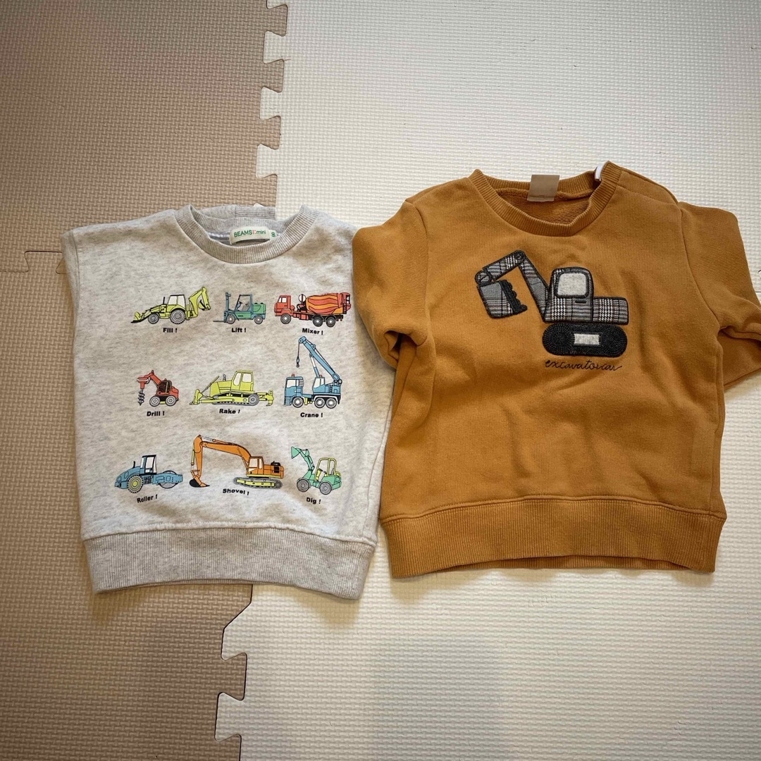 petit main(プティマイン)のトレーナー　beamsとプティマイン　２枚セット キッズ/ベビー/マタニティのキッズ服男の子用(90cm~)(Tシャツ/カットソー)の商品写真