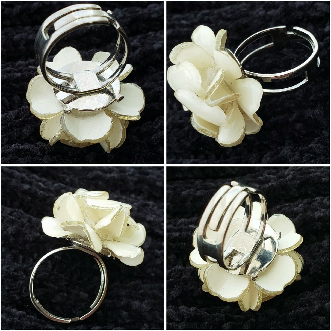 アンティーク調 立体 花 フラワー リング 指輪 レディースのアクセサリー(リング(指輪))の商品写真