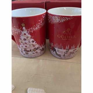 ゴディバ(GODIVA)のGODIVAクリスマスマグカップペア(グラス/カップ)