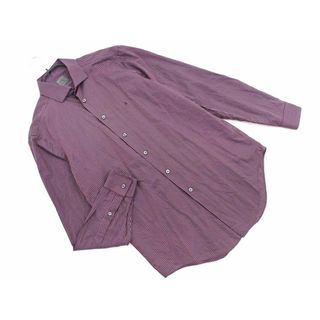 カルバンクライン(Calvin Klein)のカルバンクライン ストライプ シャツ size15/紫  ◇■ メンズ(シャツ)