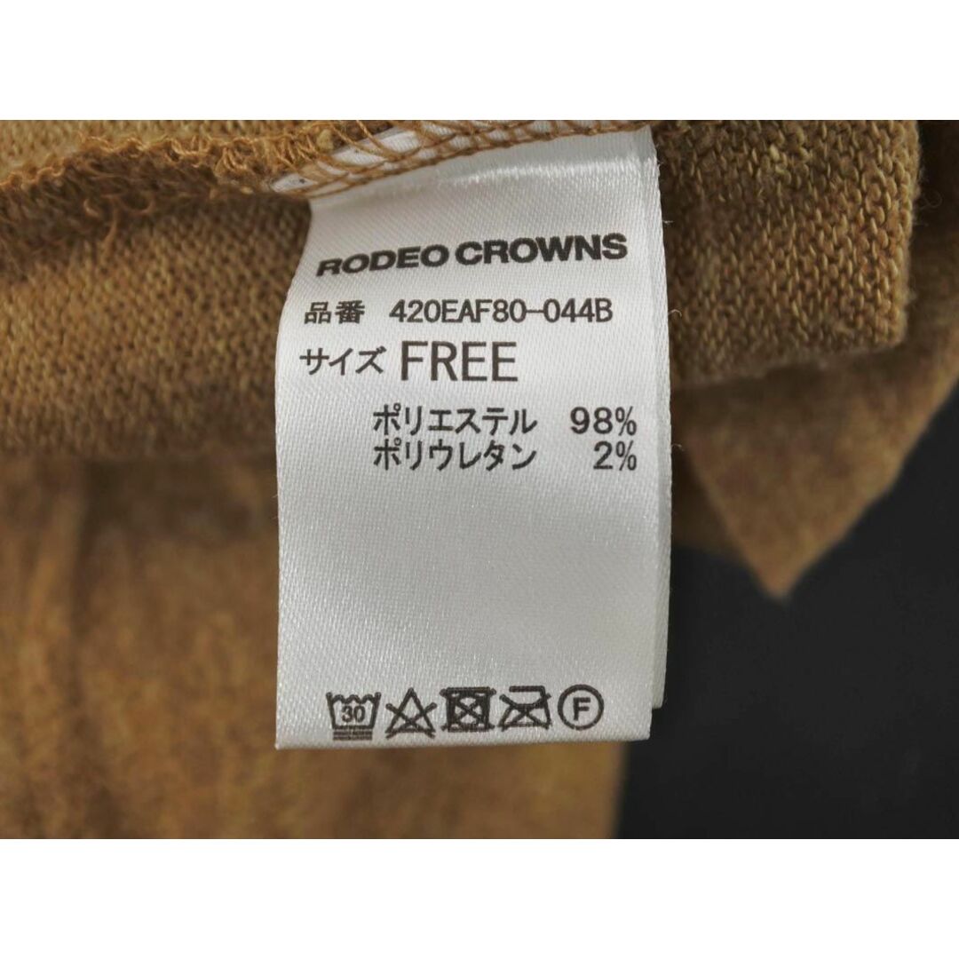 RODEO CROWNS(ロデオクラウンズ)のRODEO CROWNS ロデオクラウンズ ロゴ 長袖 カットソー sizeF/キャメル ◇■ レディース レディースのトップス(カットソー(長袖/七分))の商品写真