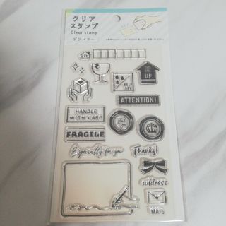 フリマの梱包・発送に♪ クリアスタンプ  Thank you ケアマーク(印鑑/スタンプ/朱肉)