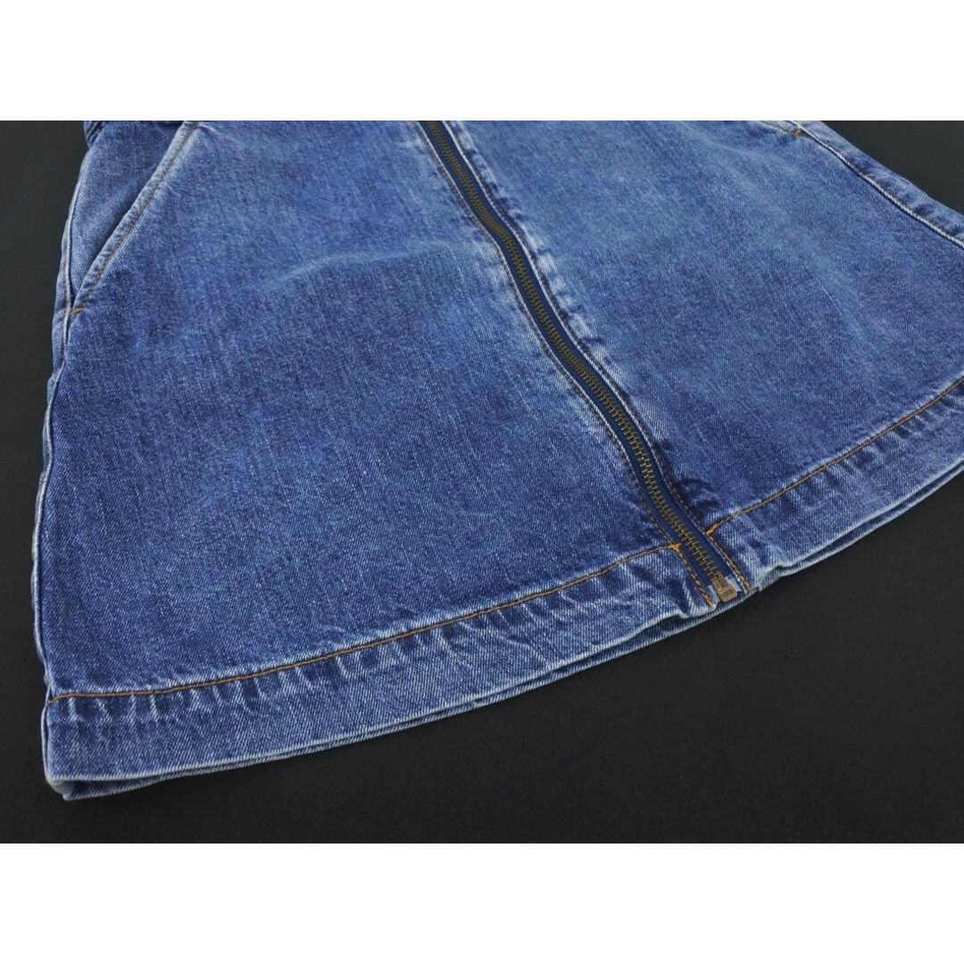 ZARA(ザラ)のZARA ザラ ジップアップ Aライン 台形 デニムスカート 青 ■■ レディース レディースのスカート(ミニスカート)の商品写真