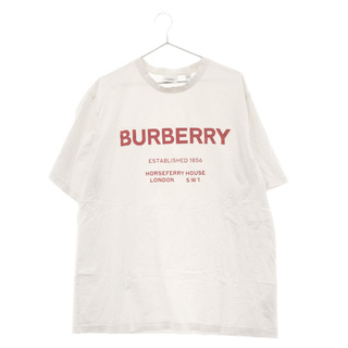 バーバリー(BURBERRY)のBURBERRY バーバリー Logo Print Cotton Tee 8017225 ロゴプリントコットンTシャツ 半袖カットソー ホワイト(Tシャツ/カットソー(半袖/袖なし))
