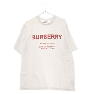 バーバリー(BURBERRY)のBURBERRY バーバリー Logo Print Cotton Tee 8017225 ロゴプリントコットンTシャツ 半袖カットソー ホワイト(Tシャツ/カットソー(半袖/袖なし))