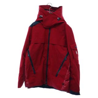 モンクレール(MONCLER)のMONCLER GRENOBLE モンクレールグルノーブル SOLDEN GIUBBOTTO 220974 139085 ロゴワッペン ダウンジャケット レッド(ダウンジャケット)