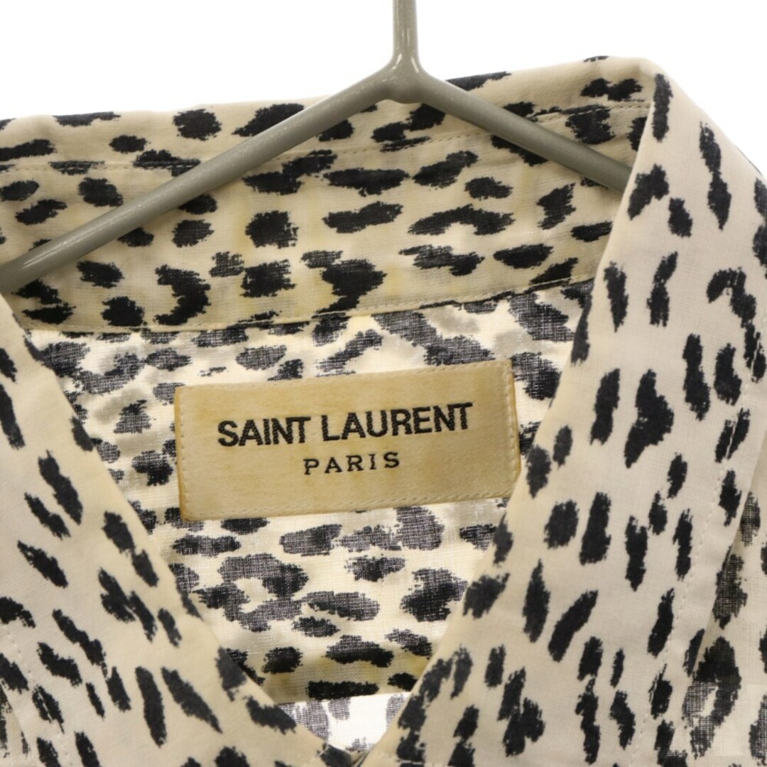 Saint Laurent(サンローラン)のSAINT LAURENT PARIS サンローランパリ 13AW エディ期 Leopard Shirt ベイビーキャット レオパード ロングスリーブ 長袖 シャツ ホワイト/ブラック 323920 YM36P メンズのトップス(シャツ)の商品写真