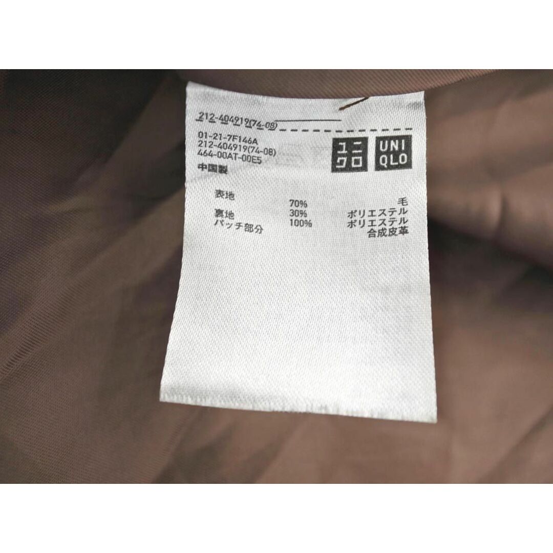 UNIQLO(ユニクロ)のUNIQLO JW ANDERSON ユニクロ JWアンダーソン ウール混 ヘリンボーン ロング コート sizeL/茶 ◆■ レディース レディースのジャケット/アウター(ロングコート)の商品写真