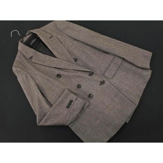 ユナイテッドアローズ(UNITED ARROWS)のグリーンレーベルリラクシング ユナイテッドアローズ ヘリンボーン ダブル テーラード ジャケット size36/茶 ◇■ レディース(テーラードジャケット)