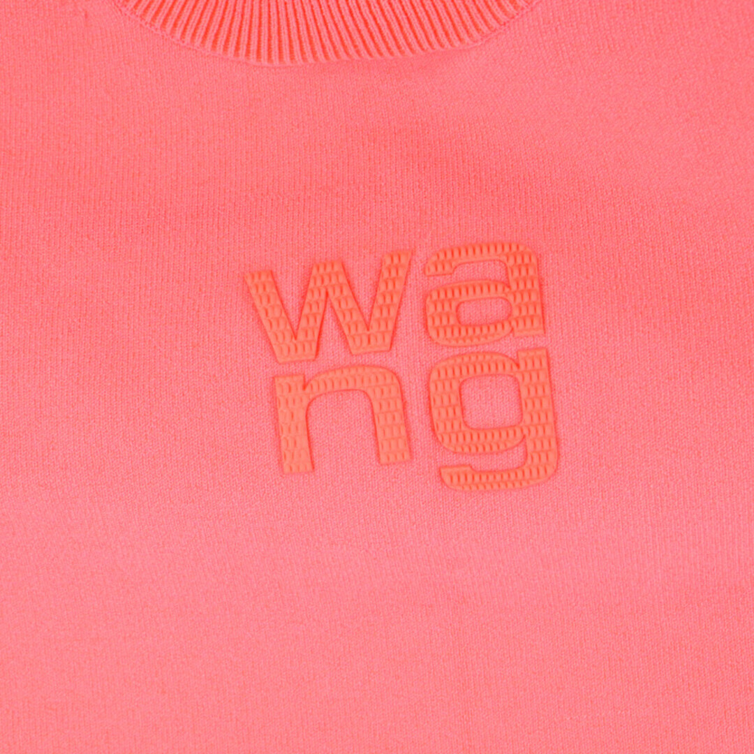 Alexander Wang(アレキサンダーワン)のALEXANDER WANG アレキサンダーワン フロントロゴ ハイネックタイトワンピース ピンク レディースのワンピース(ミニワンピース)の商品写真